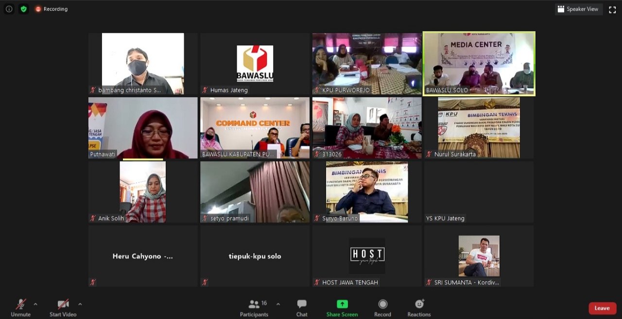 KPU-Bawaslu Jateng Matangkan Koordinasi di Tahapan Verifikasi Faktual Bakal Calon Perseorangan