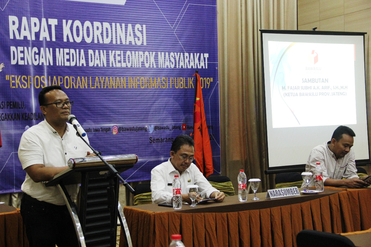 Bawaslu Jateng Sampaikan Laporan Layanan Informasi 2019