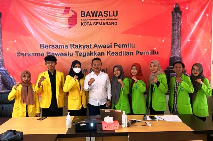 Belajar Soal Kelembagaan Bawaslu, Mahasiswa menyambangi Bawaslu Kota Semarang
