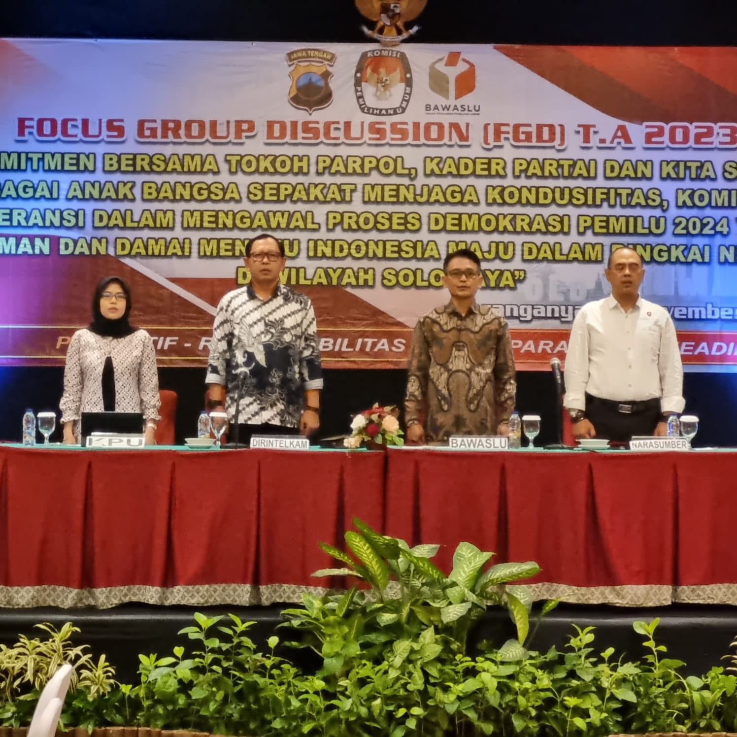 Bawaslu Prov Jateng Hadiri FGD Polda Jateng "Menjadi Wasit Pemilu 2024 Adil, Humanis, Profesional dan Proporsional".