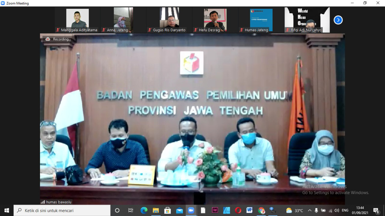SKPP Akan Segera Digelar, Bawaslu Jawa Tengah Rapat Persiapan