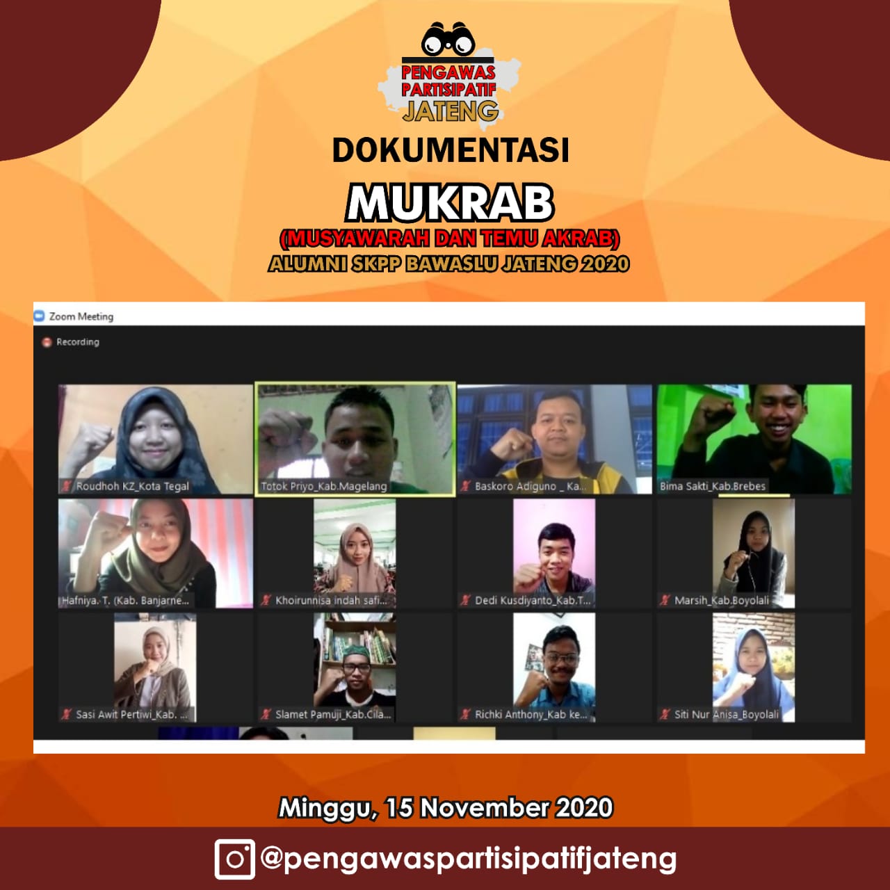 Satukan Visi : Alumni SKPP Bawaslu Jateng Gelombang I dan II Gelar Pertemuan