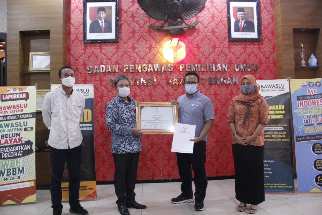Bawaslu Jawa Tengah Raih Predikat Informatif