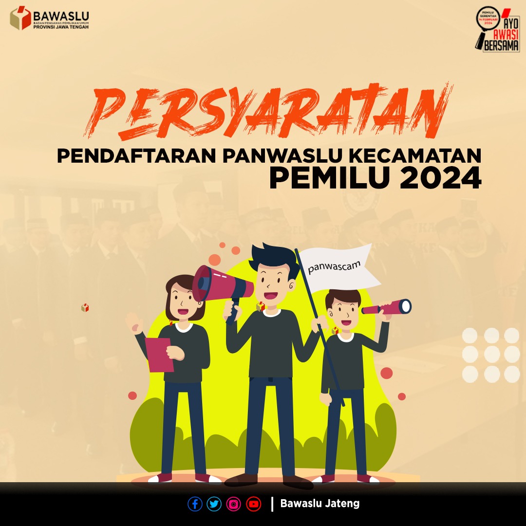 Bawaslu Mulai Rekrut Panwaslu Kecamatan Pemilu 2024