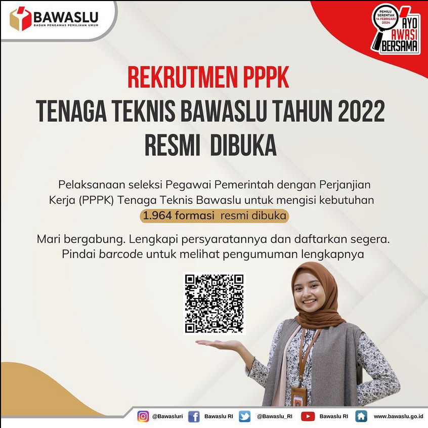 Rekrutment PPPK Tenaga Teknis Bawaslu Tahun 2022