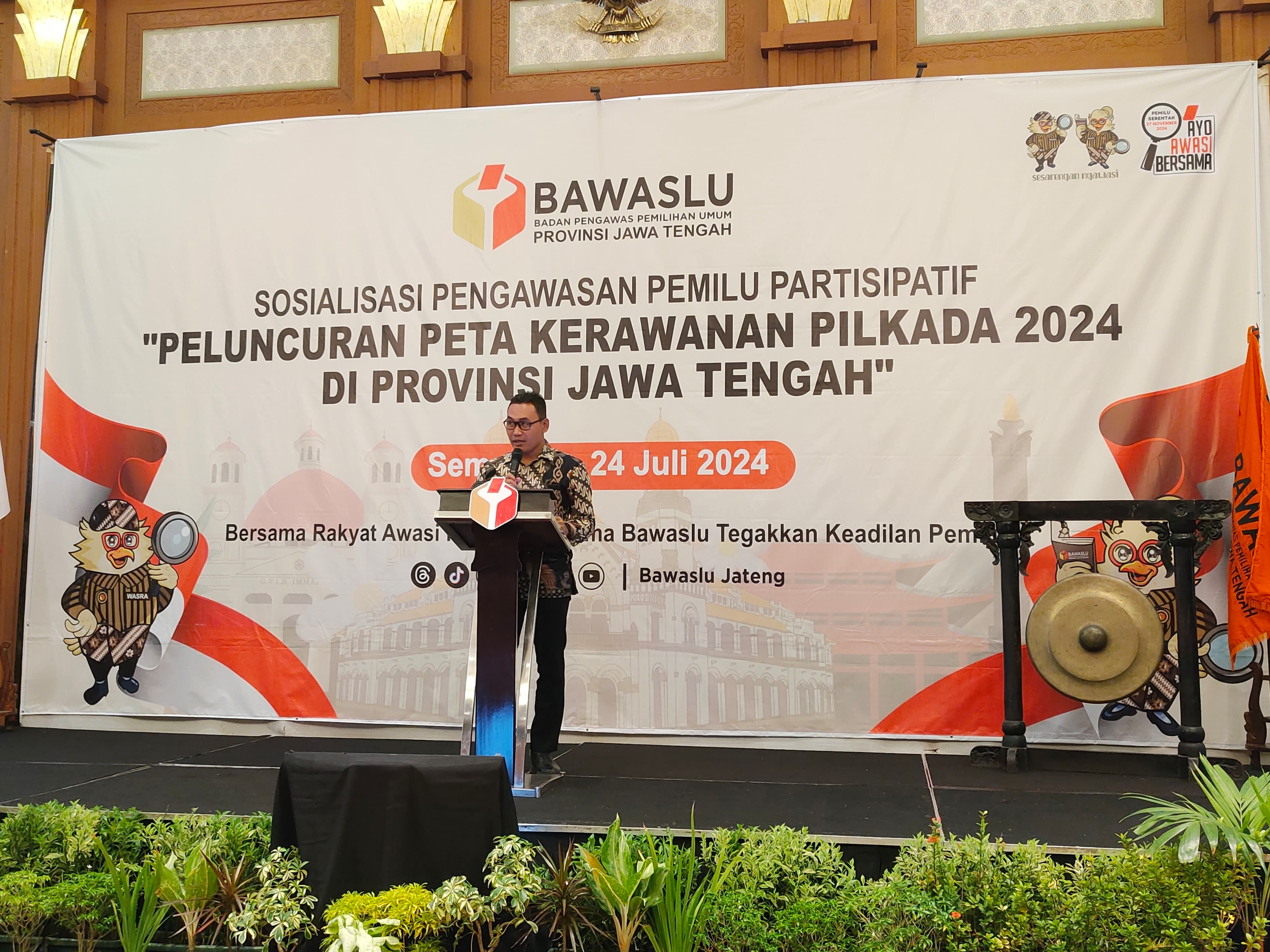 Bawaslu Jateng Luncurkan Peta Kerawanan Pilkada 2024