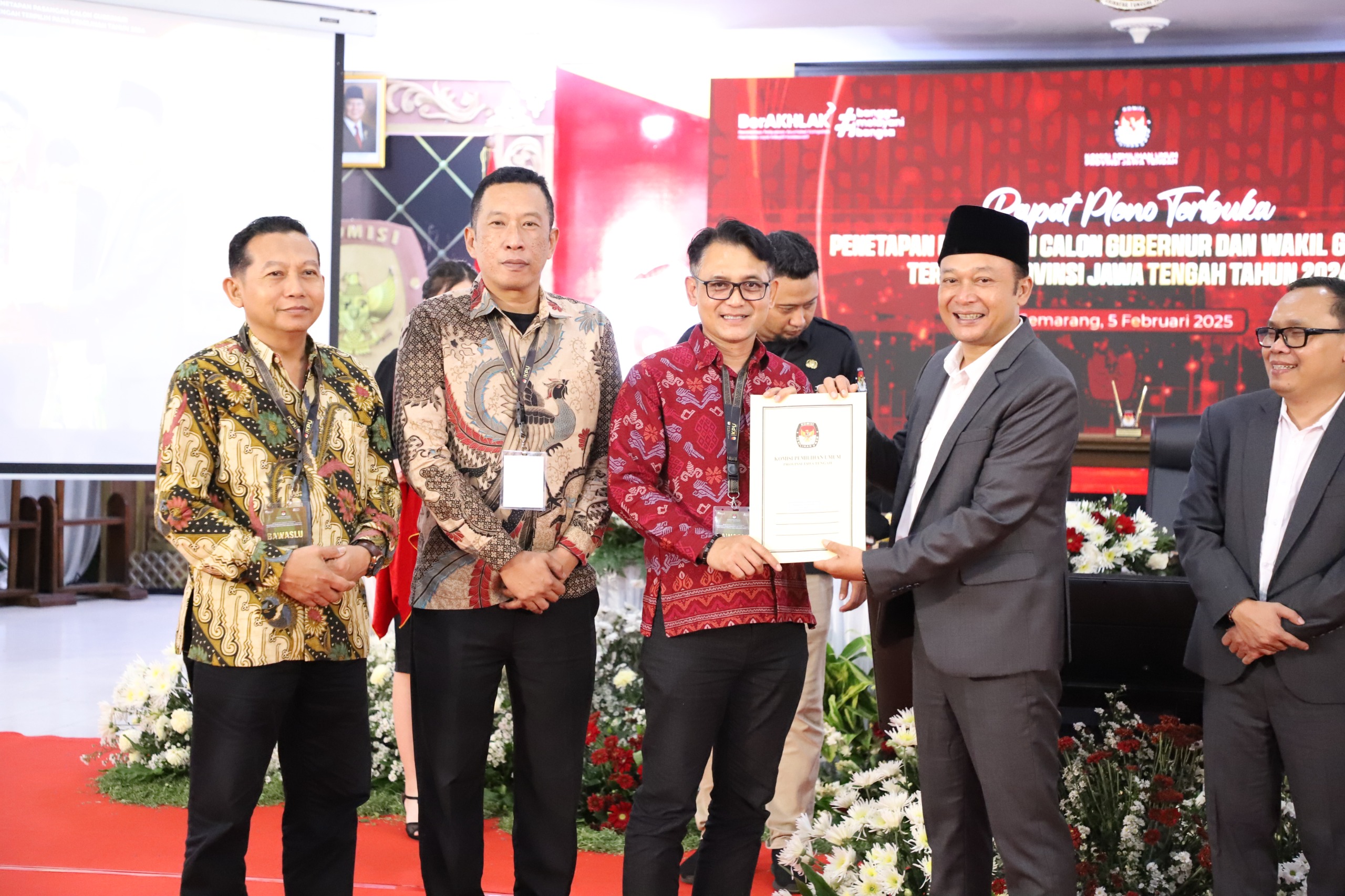 Bawaslu Jateng Awasi Penetapan Pasangan Calon Gubernur dan Wakil Gubernur Terpilih Jawa Tengah