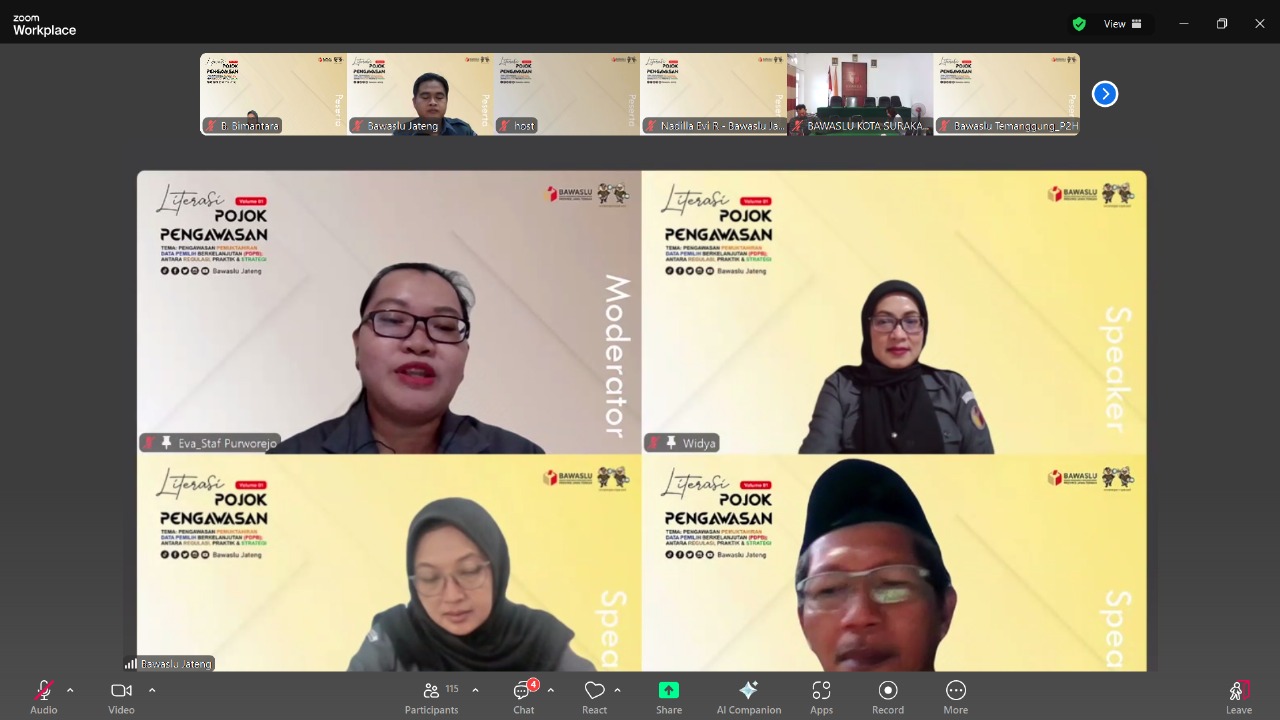 Bawaslu Jateng Perdana Gelar Literasi Pojok Pengawasan â€œPDPB antara Reguliasi, Praktik dan Strategiâ€