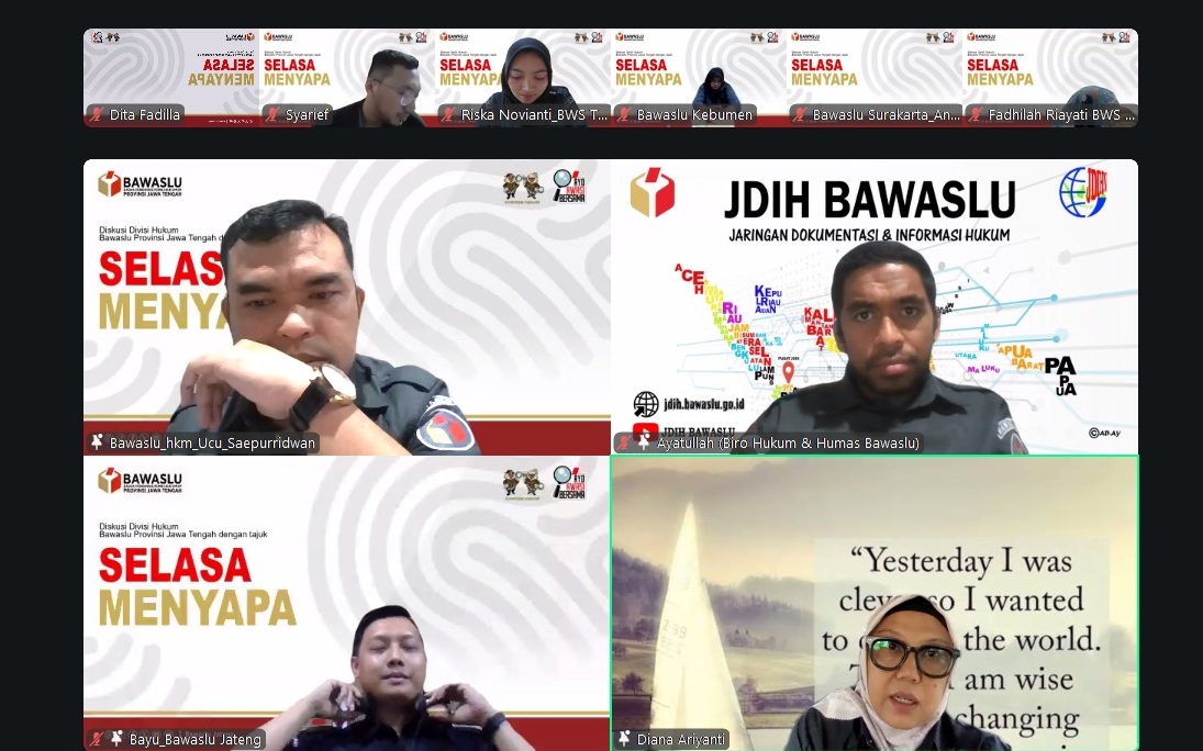 Narasumber dan Kepala Bagian Hukum, Humas Datin Bayu bersama Diana Ariyanti Melakukan Diskusi