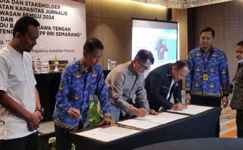 Bawaslu Jawa Tengah Jalin Kerjasama dengan IJTI dan RRI