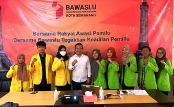 Belajar Soal Kelembagaan Bawaslu, Mahasiswa menyambangi Bawaslu Kota Semarang