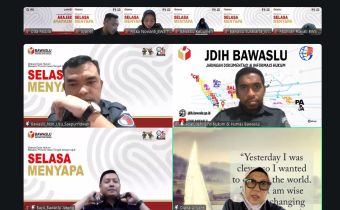Narasumber dan Kepala Bagian Hukum, Humas Datin Bayu bersama Diana Ariyanti Melakukan Diskusi