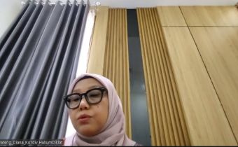 Diana Arianti memaparkan sejumlah perkara hukum yang dihadapi jajaran Bawaslu kabupaten/kota di Jawa Tengah pasca penyelenggaraan Pemilu dan Pilkada