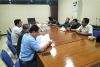 Anggota Bawaslu Jawa Tengah, Sosiawan bersama kepala bagian P3SP dan staf Bawaslu Provinsi Jawa Tengah yang bertugas sedang mencermati jalannya proses klarifikasi